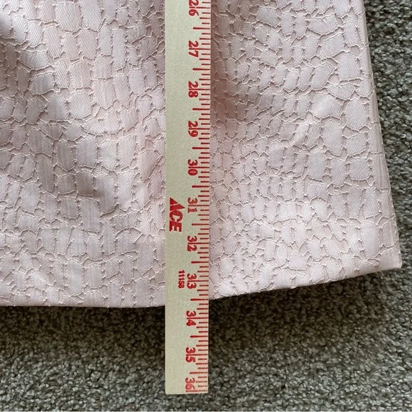HALSTON Heritage Blush Pink Jacquard Dress w/ Cap Sleeves - Size 4 - Picture 10 of 10